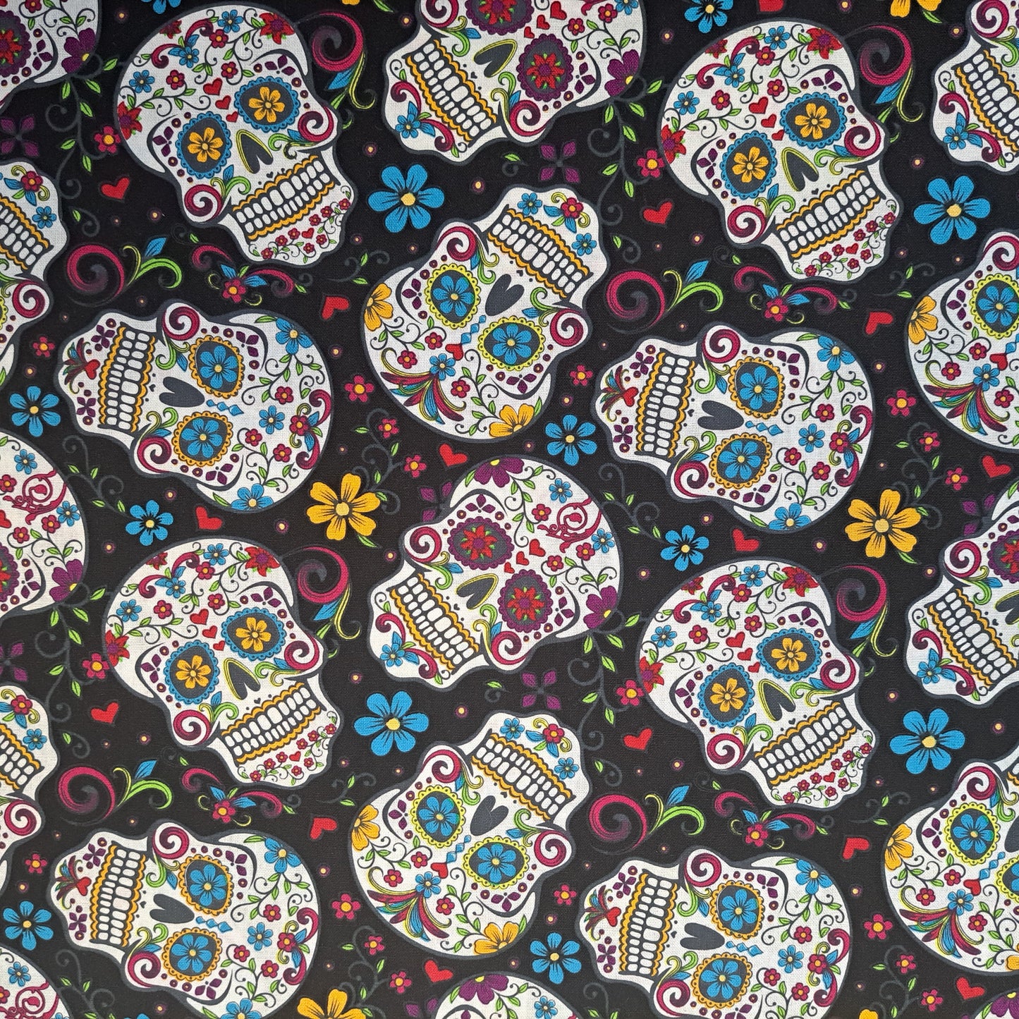 Patterned Skull On Black